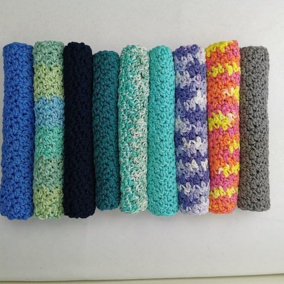 Hand Crafted Other - Handmade Crochet Wash Clothes, set  of 2, 100% cotton